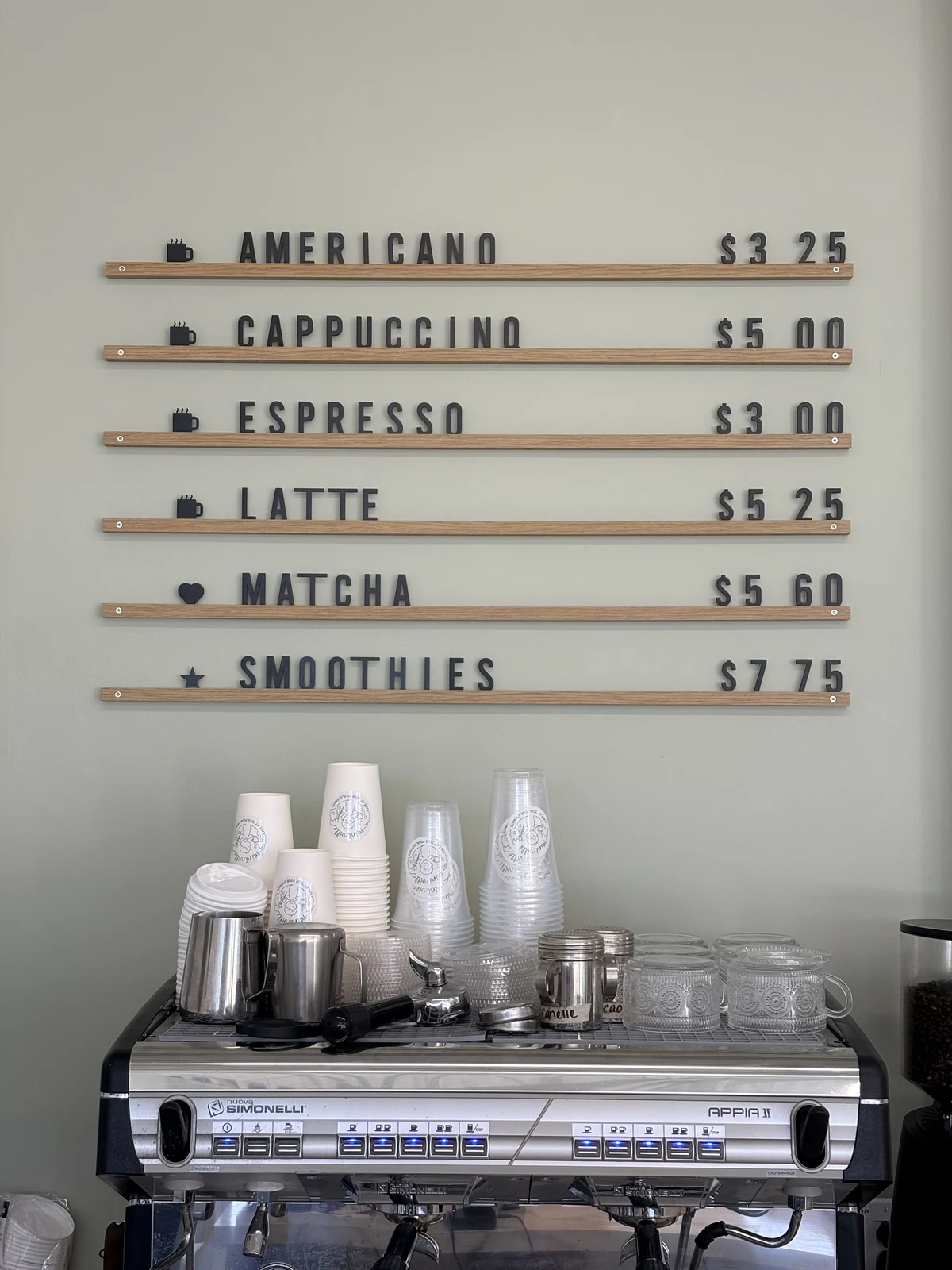 Café counter at Miniville
