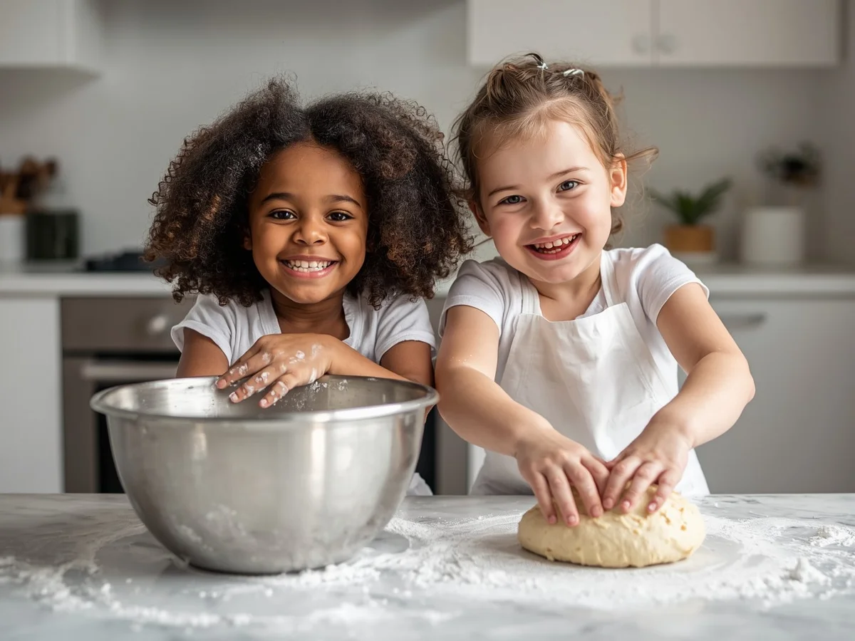 Children cooking at Miniville Boisbriand day camp